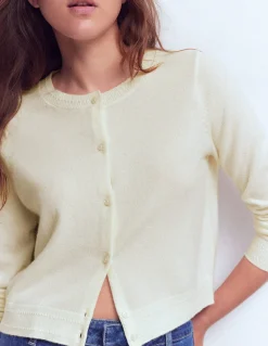 Boden Cachemire|Tenues De Travail-Cardigan court Eva en cachemire Ivoire chaud