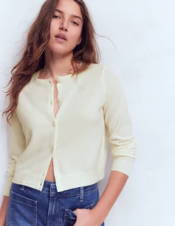 Boden Cachemire|Tenues De Travail-Cardigan court Eva en cachemire Ivoire chaud