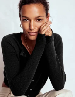 Boden Cachemire|Tenues De Travail-Cardigan court Eva en cachemire Noir