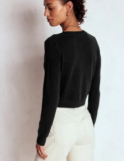 Boden Cachemire|Tenues De Travail-Cardigan court Eva en cachemire Noir