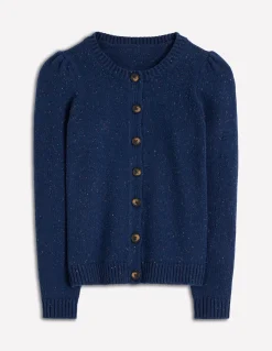 Boden Pulls & Gilets-Cardigan Davina à manches bouffantes Bleu, moucheté