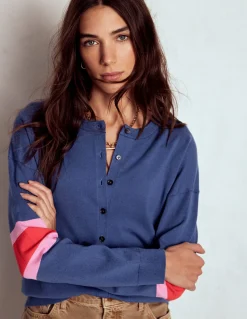 Boden Pulls & Gilets-Cardigan décontracté Lara en coton Bleu denim