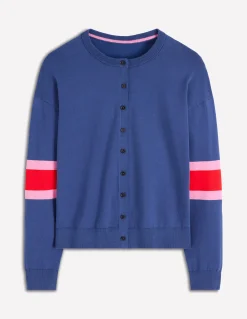 Boden Pulls & Gilets-Cardigan décontracté Lara en coton Bleu denim