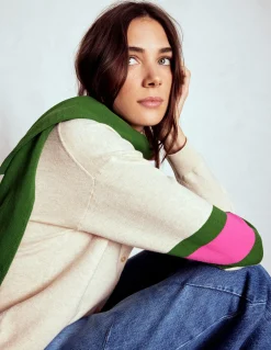 Boden Pulls & Gilets-Cardigan décontracté Lara en coton Avoine chiné