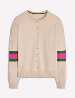 Boden Pulls & Gilets-Cardigan décontracté Lara en coton Avoine chiné