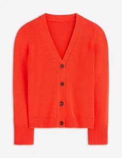 Boden Tenues De Travail|Pulls & Gilets-Cardigan décontracté Lucy en coton Orange Vif