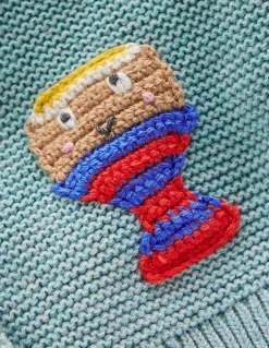 Boden Pulls & Gilets-Cardigan en coton avec logo Œufs à la coque aquifère