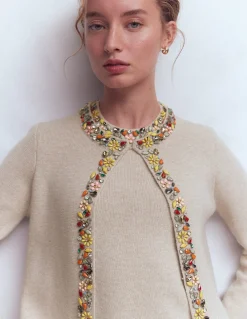 Boden Ensembles Assortis|Pulls & Gilets-Cardigan en maille ornementé Chinchilla Chiné