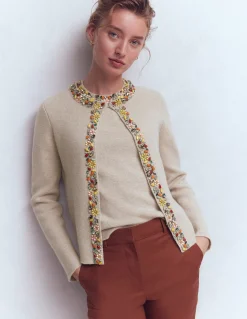 Boden Ensembles Assortis|Pulls & Gilets-Cardigan en maille ornementé Chinchilla Chiné