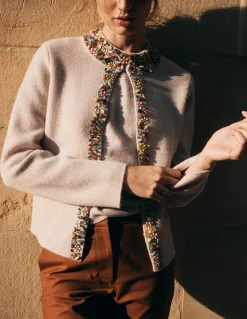 Boden Ensembles Assortis|Pulls & Gilets-Cardigan en maille ornementé Chinchilla Chiné