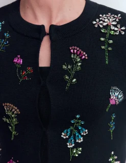 Boden Pulls & Gilets-Cardigan en maille ornementé Bleu marine