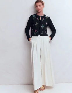 Boden Pulls & Gilets-Cardigan en maille ornementé Bleu marine