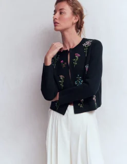 Boden Pulls & Gilets-Cardigan en maille ornementé Bleu marine