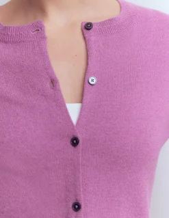 Boden Cachemire|Tenues De Travail-Cardigan Eva en cachemire Violet trèfle