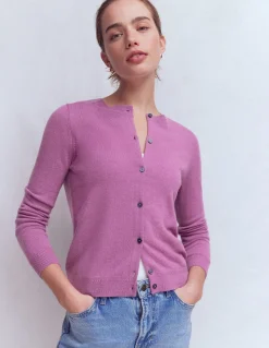 Boden Cachemire|Tenues De Travail-Cardigan Eva en cachemire Violet trèfle