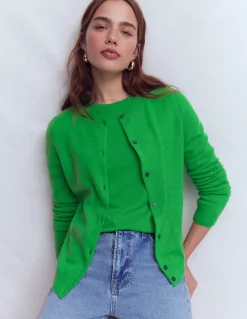 Boden Cachemire|Tenues De Travail-Cardigan Eva en cachemire Vert printemps