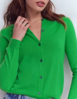 Boden Cachemire|Tenues De Travail-Cardigan Eva en cachemire Vert printemps