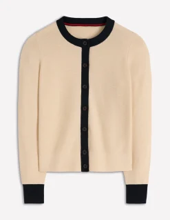 Boden Pulls & Gilets-Cardigan Grace colourblock Ivoire chaud