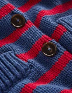 Boden Pulls & Gilets-Cardigan Lucy en coton épais Rayé bleu marine doux et rouge