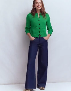 Boden Pulls & Gilets-Cardigan Lucy en coton épais Émeraude Intense