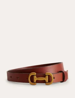Boden Ceintures-Ceinture fine Iris à mors Fauve