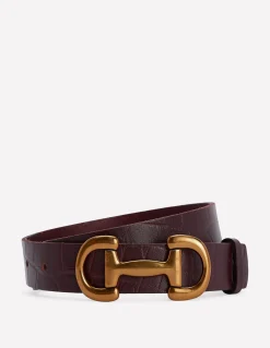 Boden Ceintures-Ceinture Iris à mors en cuir Croco