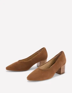 Boden Tenues De Travail|Chaussures À Talons-Chaussures à talons carrés fermées à l'arrière Terre d'ombre