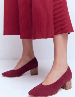 Boden Tenues De Travail|Chaussures À Talons-Chaussures à talons carrés fermées à l'arrière ROUGE