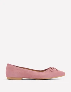 Boden Chaussures Plates-Chaussures plates à bout pointu et semelles souples Daim rose