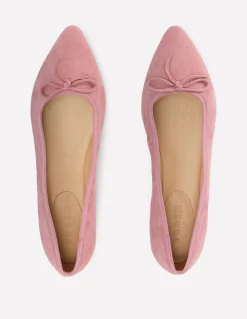 Boden Chaussures Plates-Chaussures plates à bout pointu et semelles souples Daim rose