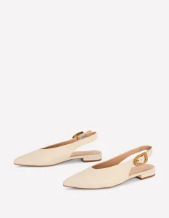 Boden Tenues De Travail|Chaussures Plates-Chaussures plates couvrantes à bout pointu Écru