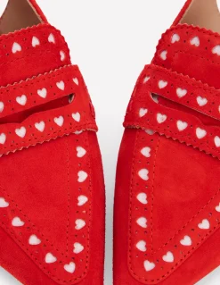 Boden Chaussures À Talons-Chaussures style richelieus à petits talons et bride arrière ROUGE