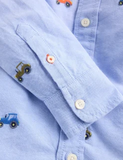 Boden Chemises|Tops & T-Shirts-Chemise brodée Tracteurs oxford