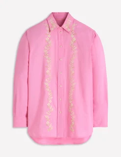 Boden Chemises & Blouses|Tops & T-Shirts-Chemise décontractée Sadie en coton Oxford à fleurs et perles