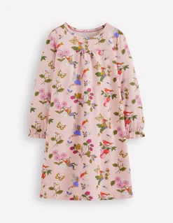 Boden Pyjamas & Chaussons-Chemise de nuit imprimée à manches longues Arbre féérique rose craie