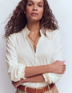 Boden Tops & T-Shirts-Chemise Effie à smocks Ivoire