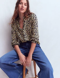 Boden Tops & T-Shirts-Chemise Effie à smocks Motif Heart Scatter