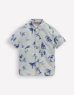 Boden Chemises|Tops & T-Shirts-Chemise en coton et lin Bord de mer rayé
