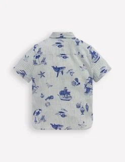 Boden Chemises|Tops & T-Shirts-Chemise en coton et lin Bord de mer rayé