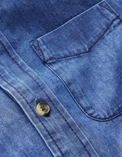 Boden Chemises|Tops & T-Shirts-Chemise en jean Denim vintage moyen (délavage moyen)