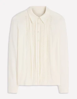Boden Tenues De Travail|Tops & T-Shirts-Chemise en jersey à détails Ivoire