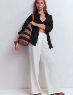 Boden Chemises & Blouses|Tops & T-Shirts-Chemise longue en lin Noir