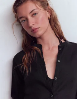 Boden Chemises & Blouses|Tops & T-Shirts-Chemise longue en lin Noir