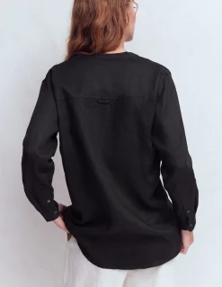 Boden Chemises & Blouses|Tops & T-Shirts-Chemise longue en lin Noir