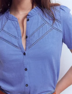 Boden Tops & T-Shirts-Chemise manches courtes Bea Bleu marée