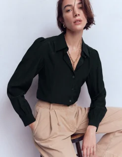 Boden Tenues De Travail|Chemises & Blouses-Chemise Sara en soie Noir