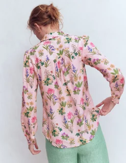 Boden Chemises & Blouses|Tops & T-Shirts-Chemise Sara en soie Multi, motif Delicate Blossom