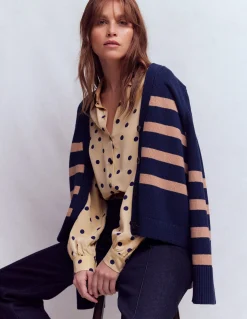 Boden Tenues De Travail|Chemises & Blouses-Chemise Sara en soie Sable, pois peints espacés