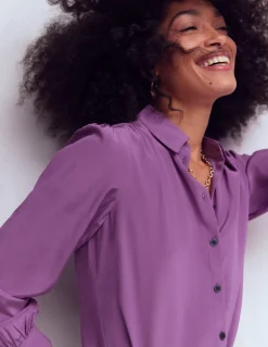 Boden Tenues De Travail|Chemises & Blouses-Chemise Sara en soie Prune
