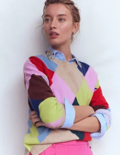 Boden Chemises & Blouses|Tops & T-Shirts-Chemise Sienna à détails OXFORD BLEU, COL ORNEMENTÉ